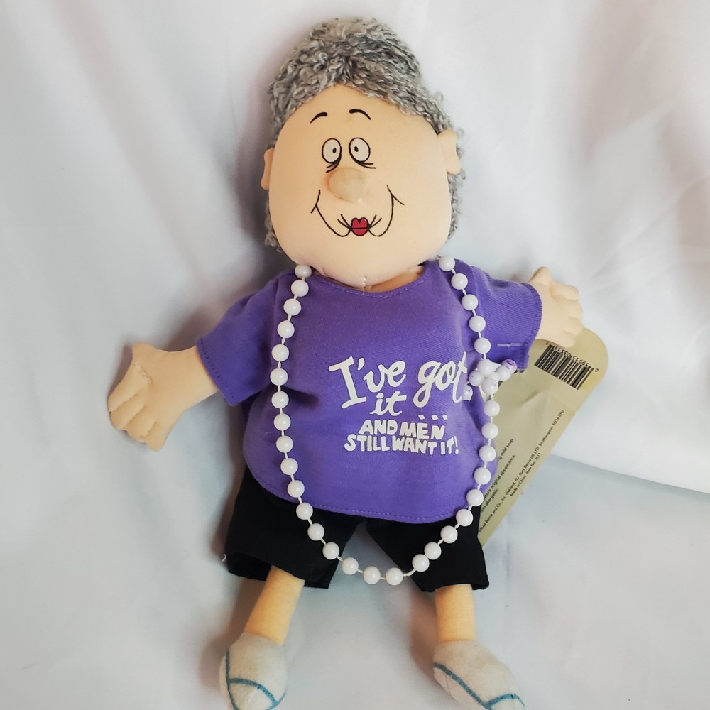 Russ Old timer Spicy Woman Doll I've got it and men want It Humor Plush Birthday